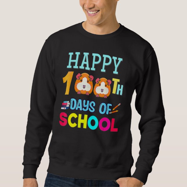 Happy 100 Days Of School Guinea Pig Shirt Boys Gir (Front)