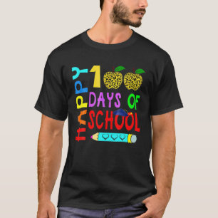 Happy 100 Days Of School Leopard Grad Gift T-Shirt