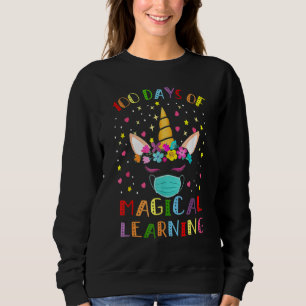 Happy 100 Days Of School Magical Learning Unicorn  Sweatshirt