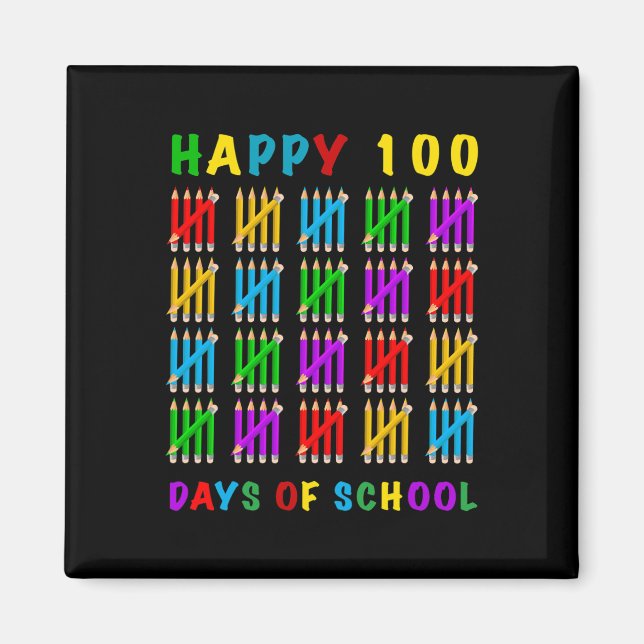 Happy 100 Days Of School  Magnet (Front)