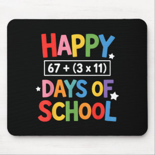 Happy 100 Days Of School Math Equation 100th Day T Mouse Pad
