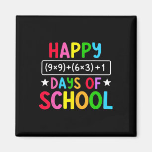 Happy 100 Days Of School Math Equation Funny Teach Magnet