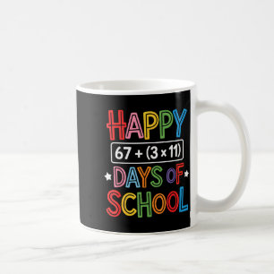 Happy 100 Days Of School Math Equation Teacher Kid Coffee Mug