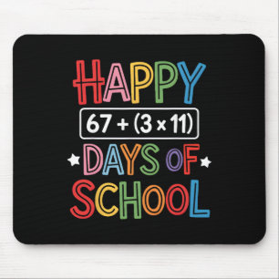 Happy 100 Days Of School Math Equation Teacher Kid Mouse Pad