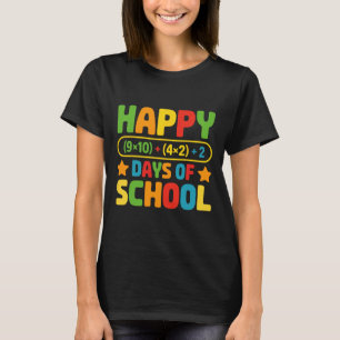 Happy 100 Days Of School Math Equation Teacher Sty T-Shirt