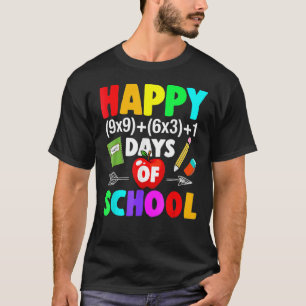 Happy 100 Days Of School Math Formula 100 Days Of T-Shirt