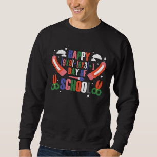 Happy 100 Days Of School Math Formula Teacher Stud Sweatshirt