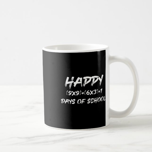Happy 100 Days Of School Math Fun Tee For Math Lov Coffee Mug (Right)