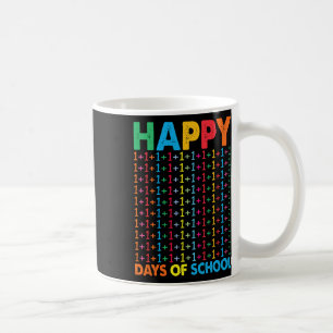 Happy 100 Days Of School Math Numbers Kids Teacher Coffee Mug