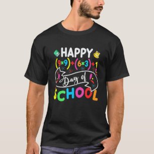 Happy 100 Days Of School Math Teacher 100th Day Of T-Shirt