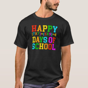 Happy 100 Days of School Math Teacher 100th Day of T-Shirt