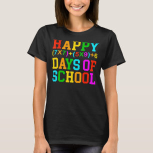 Happy 100 Days of School Math Teacher 100th Day of T-Shirt