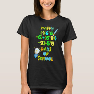 Happy 100 Days Of School Math Teacher 100th Day Of T-Shirt