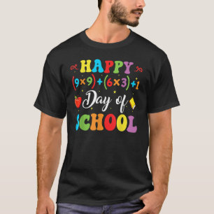 Happy 100 Days Of School Math Teacher 100th Day Of T-Shirt