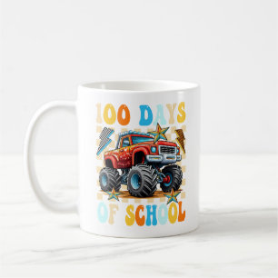 Happy 100 Days Of School Monster Truck  Coffee Mug
