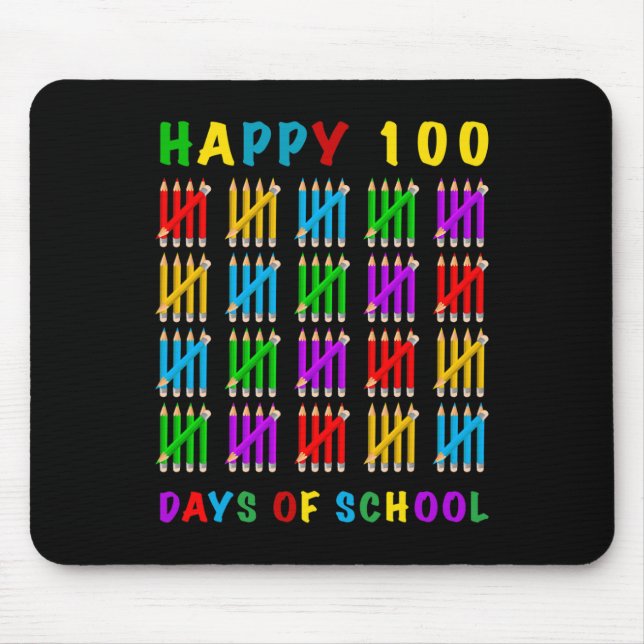 Happy 100 Days Of School  Mouse Pad (Front)