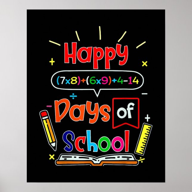 Happy 100 Days of School Poster (Front)