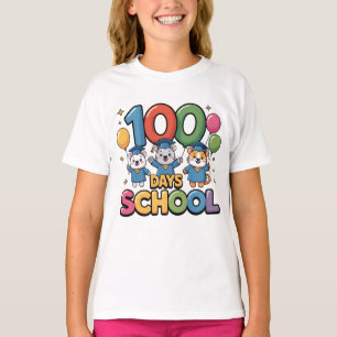 Happy 100 Days of School T-Shirt Cute School Cel