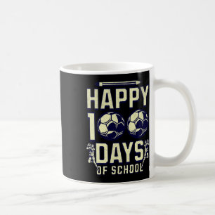 Happy 100 Days Of School Teacher 100th Day Soccer Coffee Mug