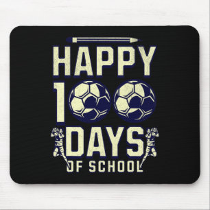 Happy 100 Days Of School Teacher 100th Day Soccer Mouse Pad