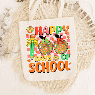 happy 100 days of school . teacher appreciation  tote bag