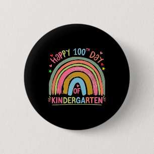 Happy 100 Days Of School Teacher Girls Kids Womens 6 Cm Round Badge