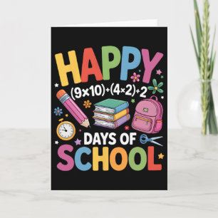 Happy 100 Days School Math Equation 100th Day Of S Card
