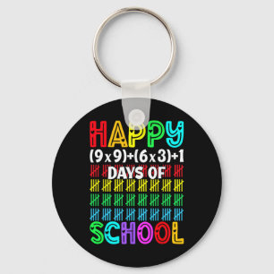 Happy 100 Days School Math Equation 100th Day Of S Key Ring