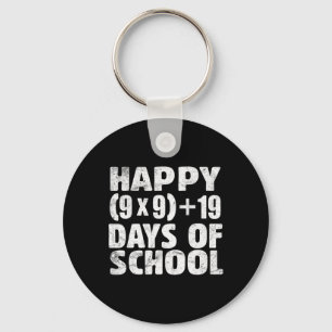 Happy 100 Days School Math Equation 100th Day Teac Key Ring