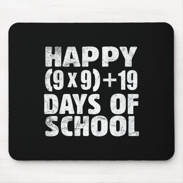 Happy 100 Days School Math Equation 100th Day Teac Mouse Pad (Front)