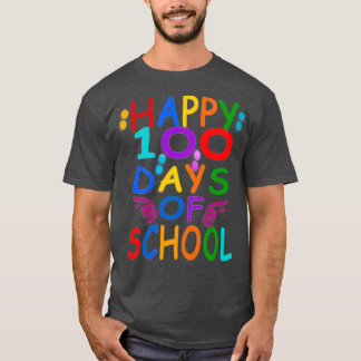 happy 100 days school Shirt Teachers Students Kids