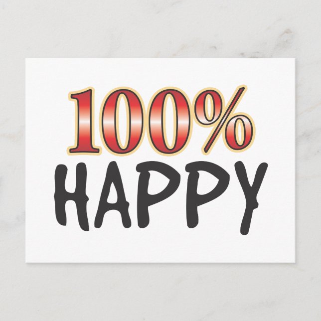 Happy 100 Percent Postcard (Front)