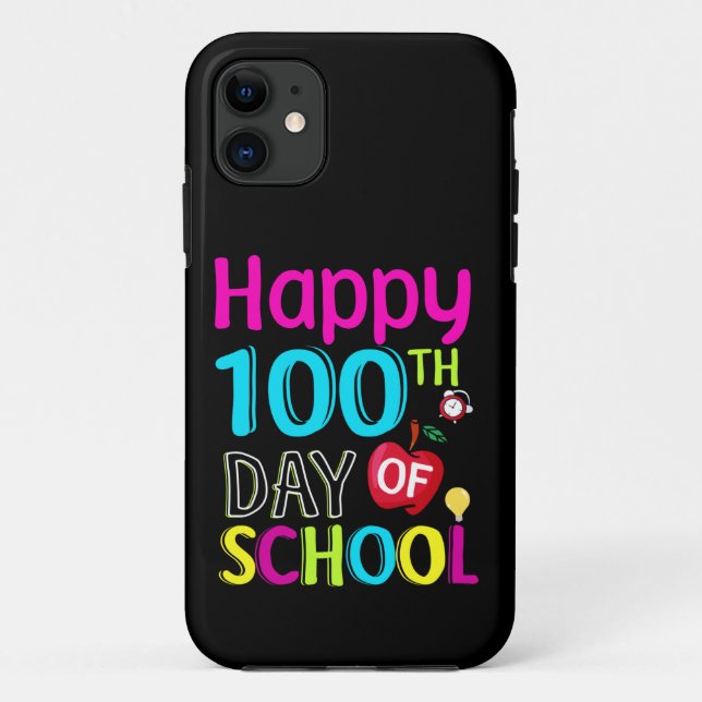Happy-100-th-day-of-school Case-Mate iPhone Case (Back)