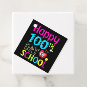 Happy-100-th-day-of-school Favour Tags