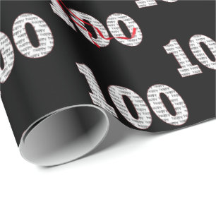 Happy 100th Birthday Balloons Wrapping Paper