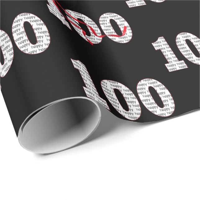 Happy 100th Birthday Balloons Wrapping Paper (Roll Corner)