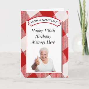 Happy 100th Birthday Greeting Card - Customisable