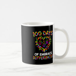 Happy 100th Day 100 Days Of School Autism Awarenes Coffee Mug