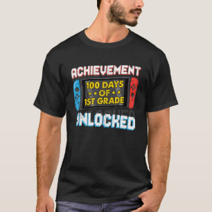 Happy 100Th Day Of 1St Grade Achievement Unlocked T-Shirt