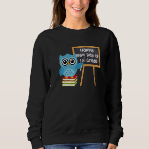 Happy 100th Day Of 1st Grade Owl Teacher 100 Days  Sweatshirt