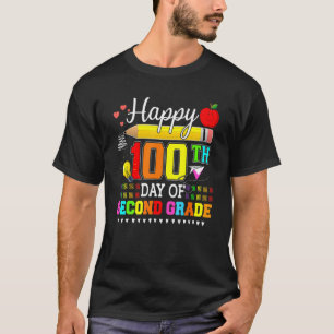 Happy 100th Day Of 2nd Grade Second Grade Teacher T-Shirt