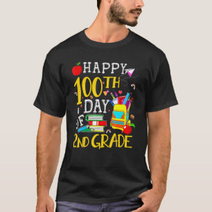 Happy 100th Day Of 2nd Grade Second Grade Teacher T-Shirt