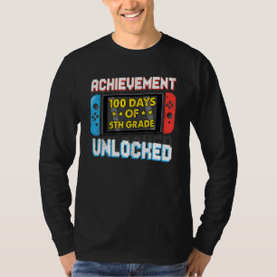 Happy 100th Day Of 5th Grade Achievement Unlocked T-Shirt