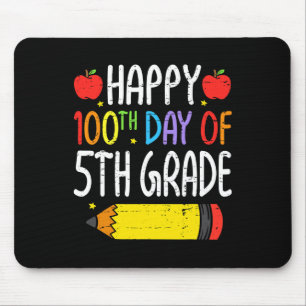 Happy 100th Day Of Fifth grade Teacher Students 10 Mouse Pad