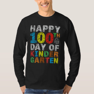 Happy 100th Day Of Kindergarten 100 Day Pre k Pupi T-Shirt