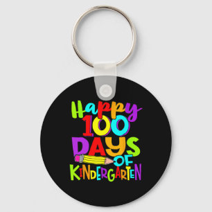 Happy 100th Day Of Kindergarten 100 Days Of School Key Ring