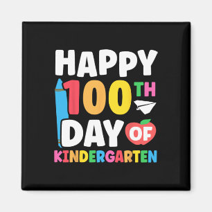Happy 100th Day Of Kindergarten Kids 100 Days Of S Magnet