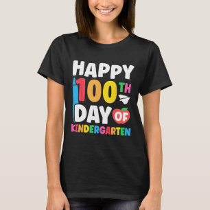 Happy 100th Day Of Kindergarten Kids 100 Days Of S T-Shirt