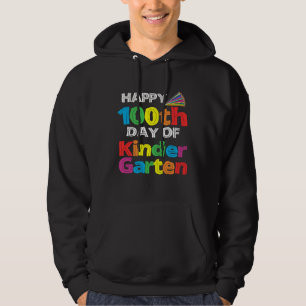 Happy 100th Day of Kindergarten Student retro shir Hoodie