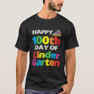 Happy 100th Day of Kindergarten Student retro shir T-Shirt